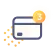 biała ikona karty do bankomatu