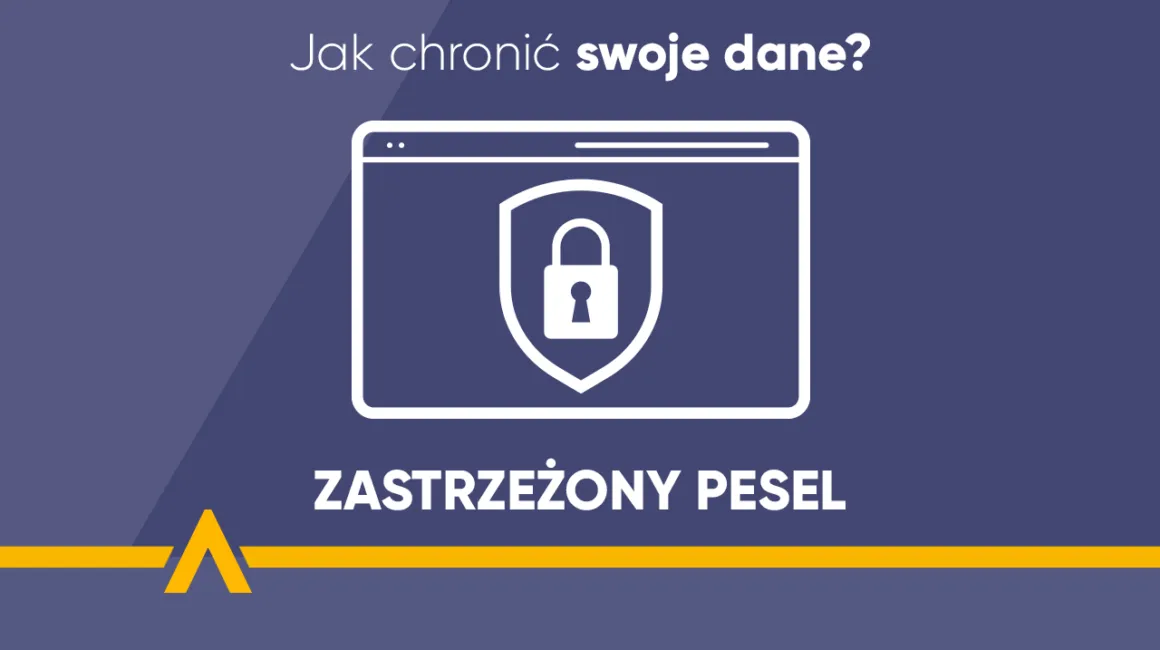 Grafika z ikoną kłódki i napisem Zastrzeżony PESEL